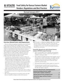 MF3138 Food Safety for Kansas Farmers Market