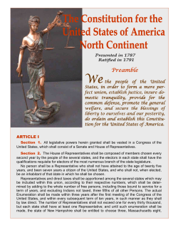 American Constitution For United States of