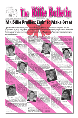 Mr. Billie Profiles: Eight to Make Great