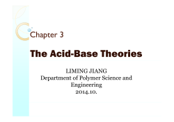 The Acid-Base Theories