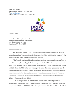 March 2, 2017 Mr. Pedro A. Rivera, Secretary of Education