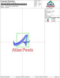 atlas pools 3 inches wide