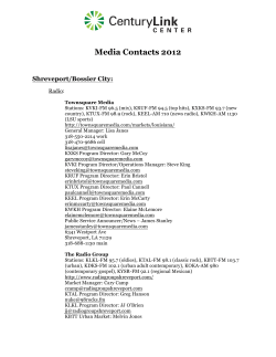 CenturyLink Media Contacts 2012