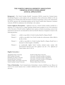 the north carolina sheriffs` association criminal justice scholarship