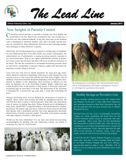 New Insights in Parasite Control