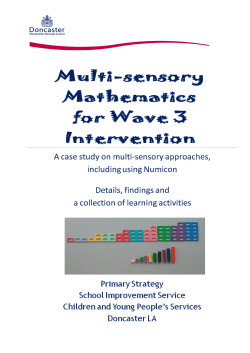 Multi-sensory Mathematics for Wave 3 Intervention