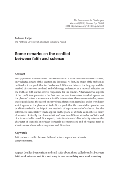 Some remarks on the conflict between faith and science