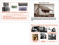 Sharecropper`s Home Jim Crow Laws Affected the Lives of African