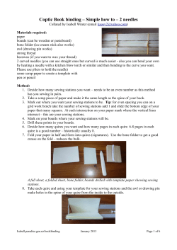 Coptic Book binding &ndash; Simple how to &ndash; 2 needles