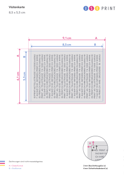 xz Visitenkarte 8,5 x 5,5 cm 5,5 cm 6,1 cm 8,5 cm 9,1 cm