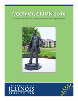 convocation 2016 - University of Illinois Springfield