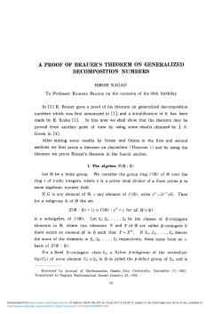 a proof of brauer`s theorem on generalized decomposition numbers