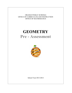 Geometry Pre-Assessment