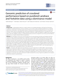 Genomic prediction of crossbred performance based on purebred