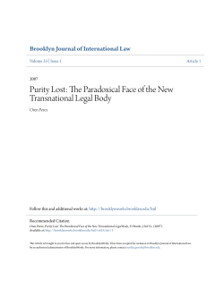 Purity Lost: The Paradoxical Face of the New