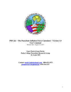 PIFCALC User`s manual - Parks College Parachute Research Group