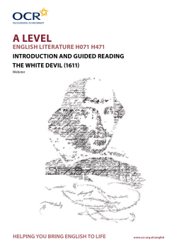 The White Devil - Webster - Introduction and guided reading