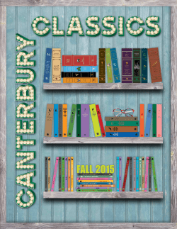 Canterbury Classics Fall 2016 Catalogue