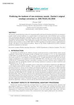 Predicting the Loudness of Non-Stationary Sounds: Zwicker&iuml;&iquest;&frac12;s
