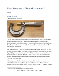 How Accurate is Your Micrometer?