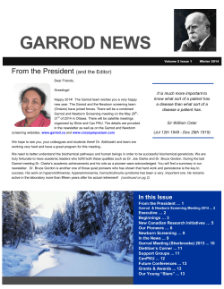 winter 2014.pub - The Garrod Association