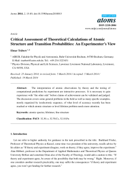 Critical Assessment of Theoretical Calculations of Atomic Structure