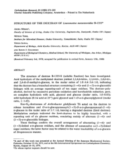 The structure of dextran B-1355-S (soluble fraction) has been