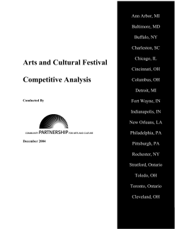 Arts and Cultural Festival Competitive Analysis