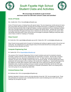 Student Clubs and Organizations