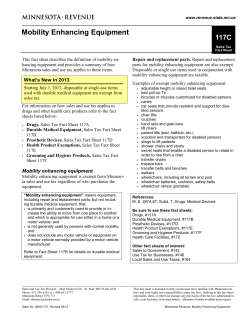 Mobility Enhancing Equipment - Minnesota Department of Revenue