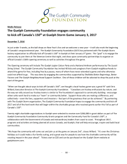 December 7, 2016 - Guelph Community Foundation