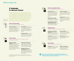 A language to discuss biases