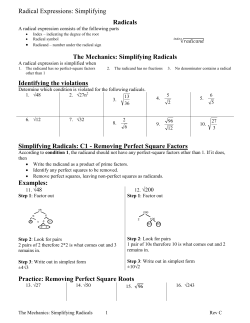 The Mechanics: Simplifying Radicals