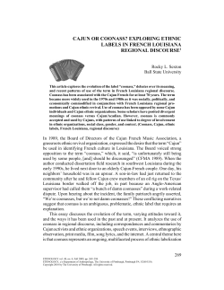 ethnic labels in french louisiana regional - Ethnology