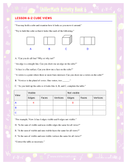 lesson 6-2 cube views