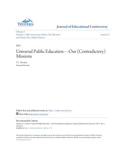 Universal Public Education&mdash;Our (Contradictory