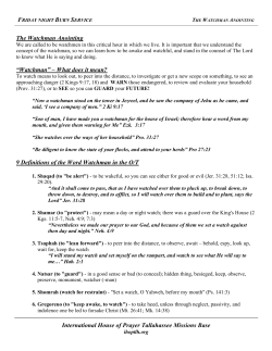 Notes  - International House of Prayer Tallahassee