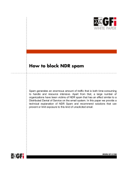 How to block NDR spam