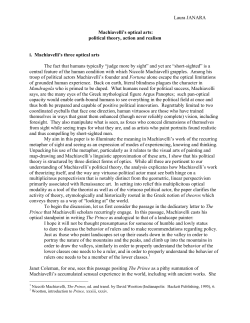 Optics, Space and Realism in Machiavelli