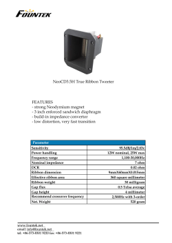 NeoCD3.5H True Ribbon Tweeter FEATURES