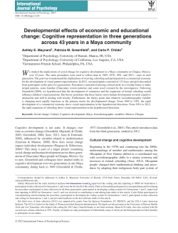 Developmental effects of economic and educational change