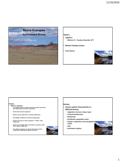 11/10/2010 1 Biome Examples