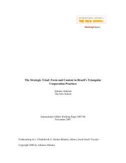 The Strategic Triad: Form and Content in Brazil`s