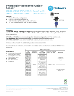 OPB760T Datasheet - Mouser Electronics