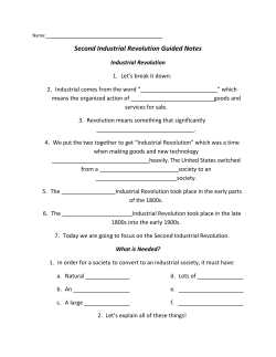 Second Industrial Revolution Guided Notes