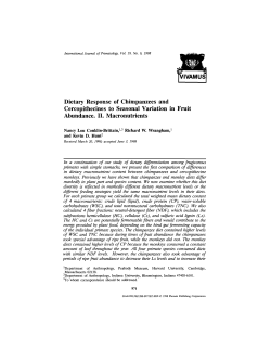 Dietary Response of Chimpanzees and Cercopithecines