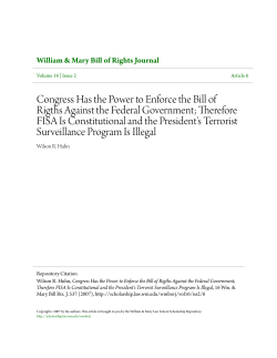 Congress Has the Power to Enforce the Bill of Rigths Against the