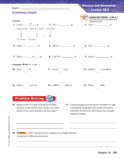 Chapter 10 Lesson 1 Homework