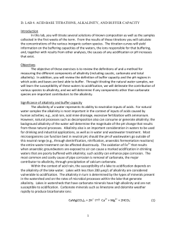 D. LAB 4. ACID-BASE TITRATIONS, ALKALINITY, AND BUFFER