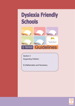 Dyslexia Friendly Maths Support